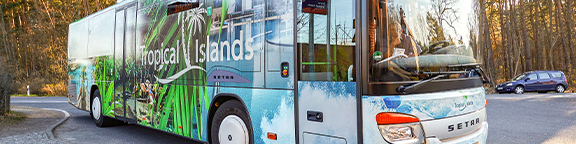 Der Shuttle-Bus des Tropical Islands