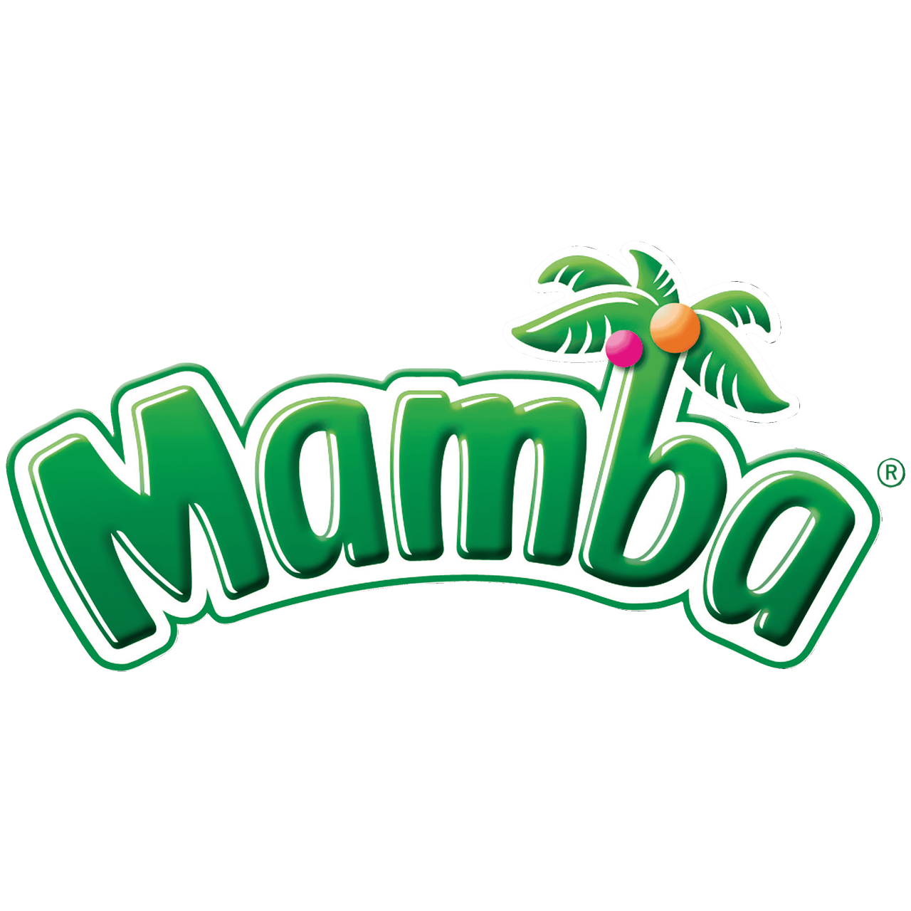 Mamba logo in green with palm trees